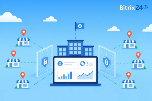 CRM для франшизы в Битрикс24: заявки точек и единые правила, без каши прав